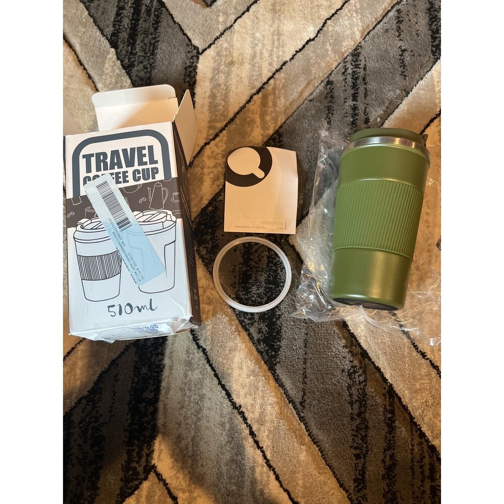 Reusable Stainless Steel Travel Coffee Mug 510ml - Green